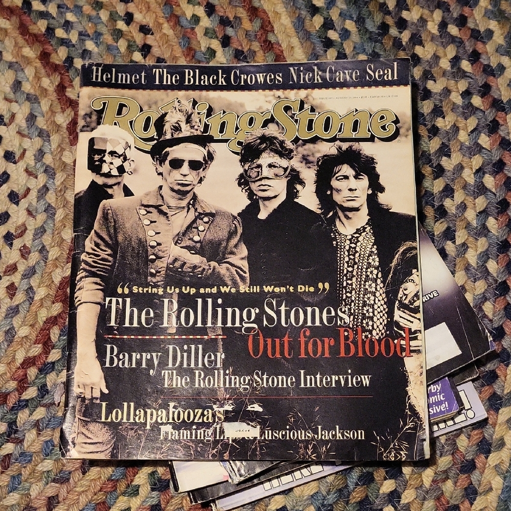 The Rolling Stones Black and White Magazine Cover